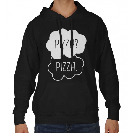 Blogerska bluza oversize z kapturem Pizza? Pizza.
