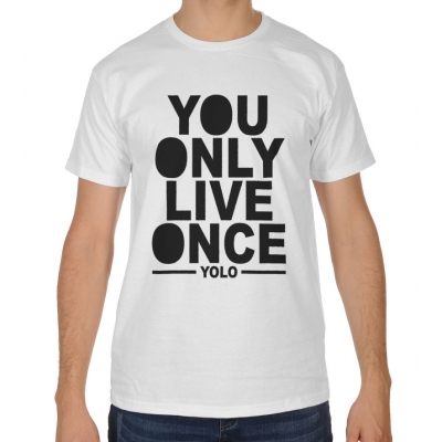 Blogerska koszulka męska You only live once
