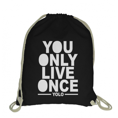 Blogerski plecak worek ze sznurkiem You only live once