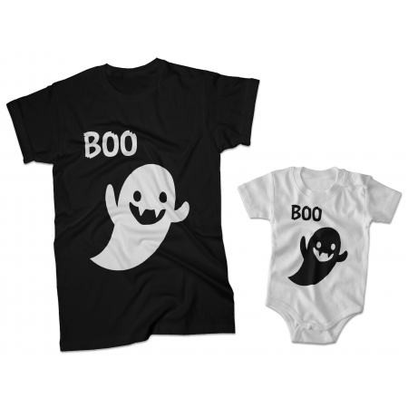 Zestaw koszulek rodzinnych na Halloween Boo