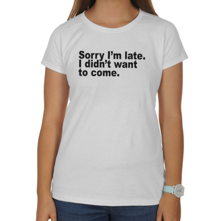 Koszulka damska dla introwertyczki Sorry nie mogę teraz