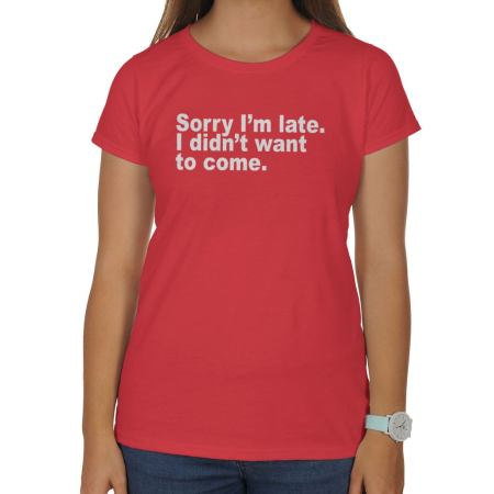 Koszulka damska dla introwertyczki Sorry nie mogę teraz