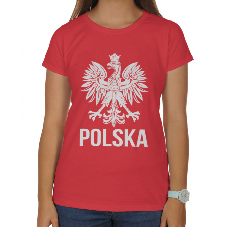 Koszulka damska kibica Reprezentacji Polski z orłem