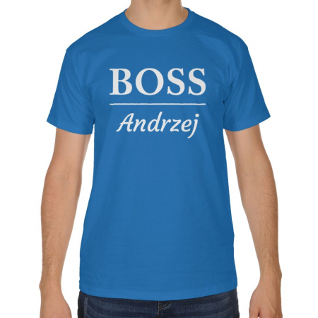 Koszulka męska na dzień ojca Boss+ imię