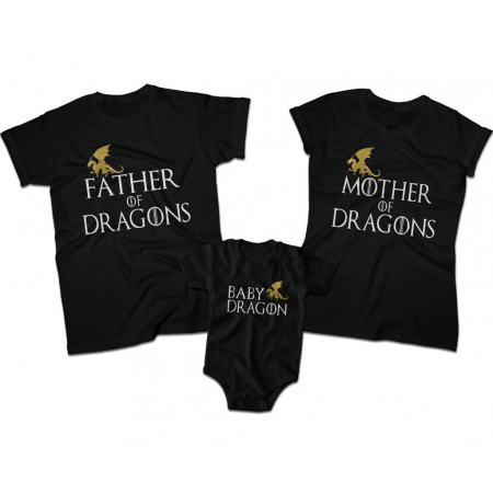 Zestaw koszulek dla rodziców i córki / syna Dragons