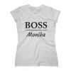 Koszulka damska z nadrukiem Boss z imieniem