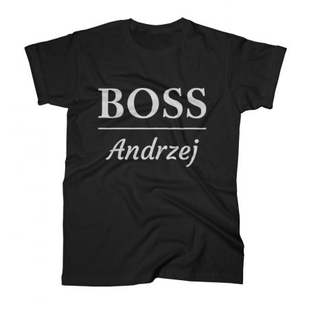Koszulka męska z nadrukiem Boss z imieniem