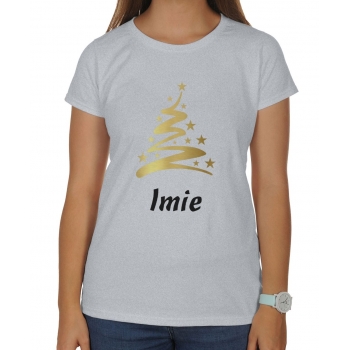 Koszulka damska świąteczna na mikołajki choinka