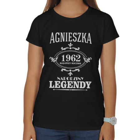 Koszulka damska Narodziny legendy z Twoim imieniem i datą