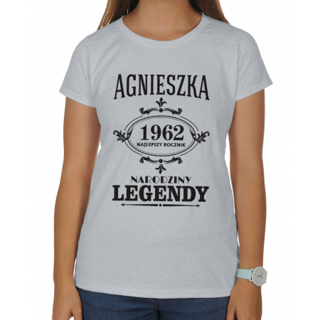 Koszulka damska Narodziny legendy z Twoim imieniem i datą