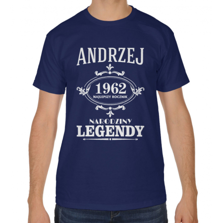 Koszulka męska Narodziny legendy z Twoim imieniem i datą