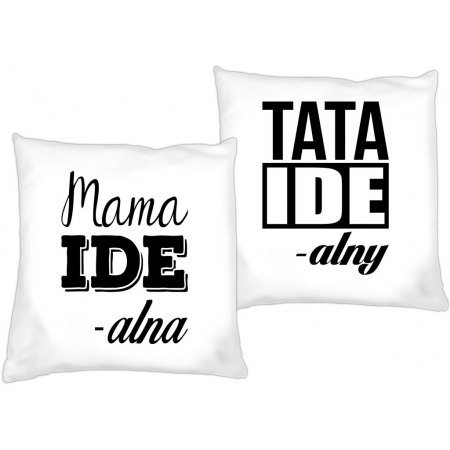 Zestaw poduszek dla Mamy i Taty komplet 2 sztuki Mama Tata idealny